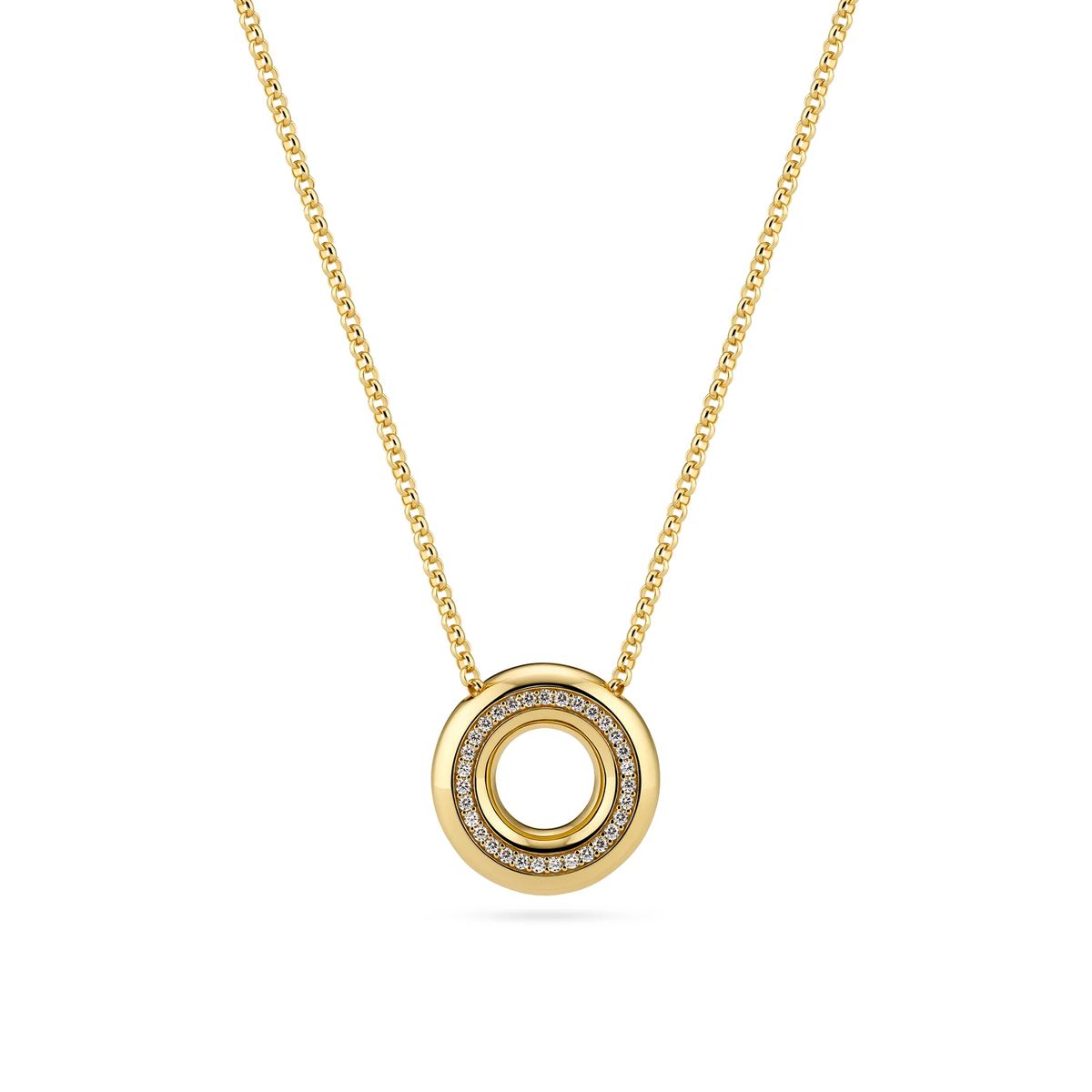Goldkette mit doppeltem Rundanhänger