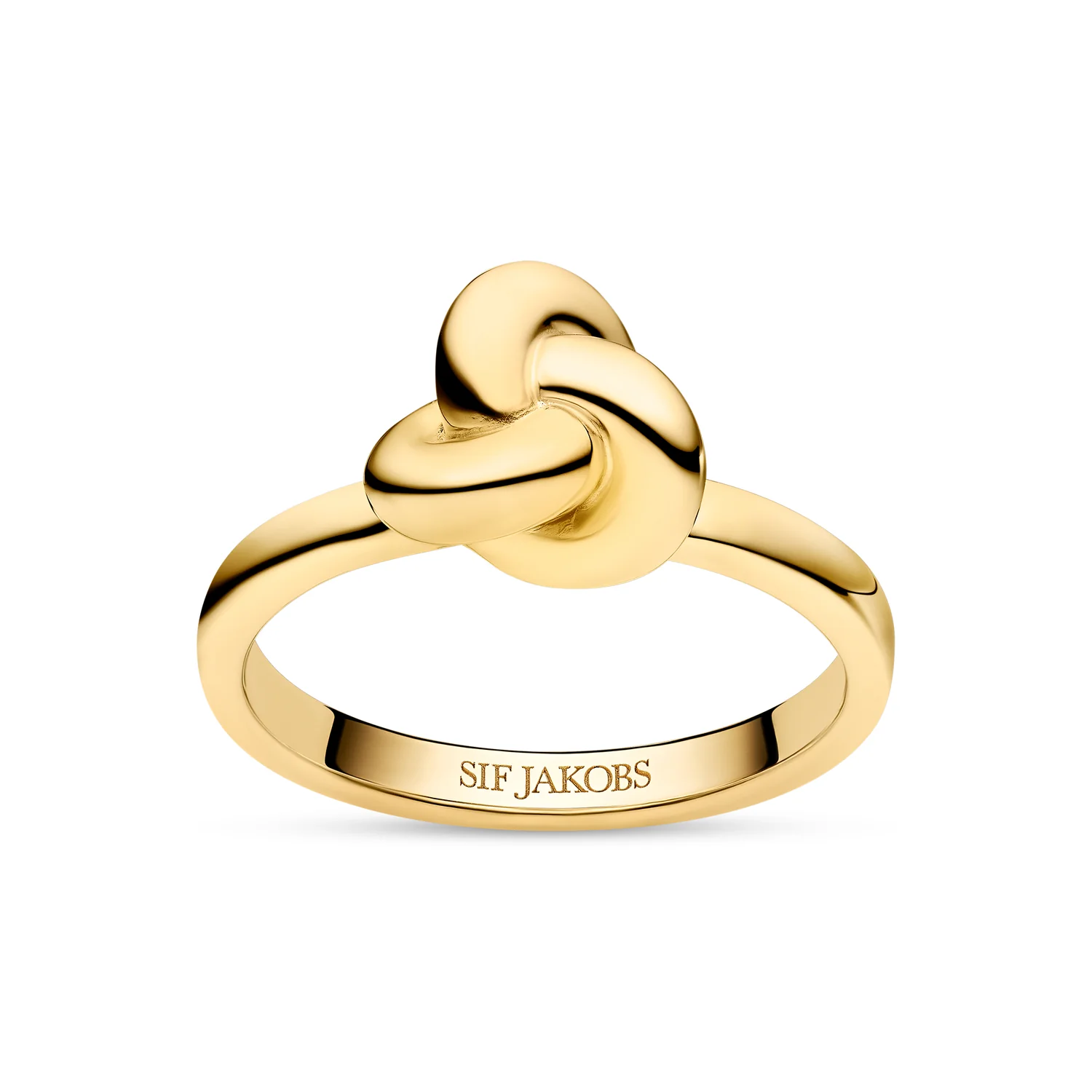 Polierter Dreifach-Knoten-Statement-Ring