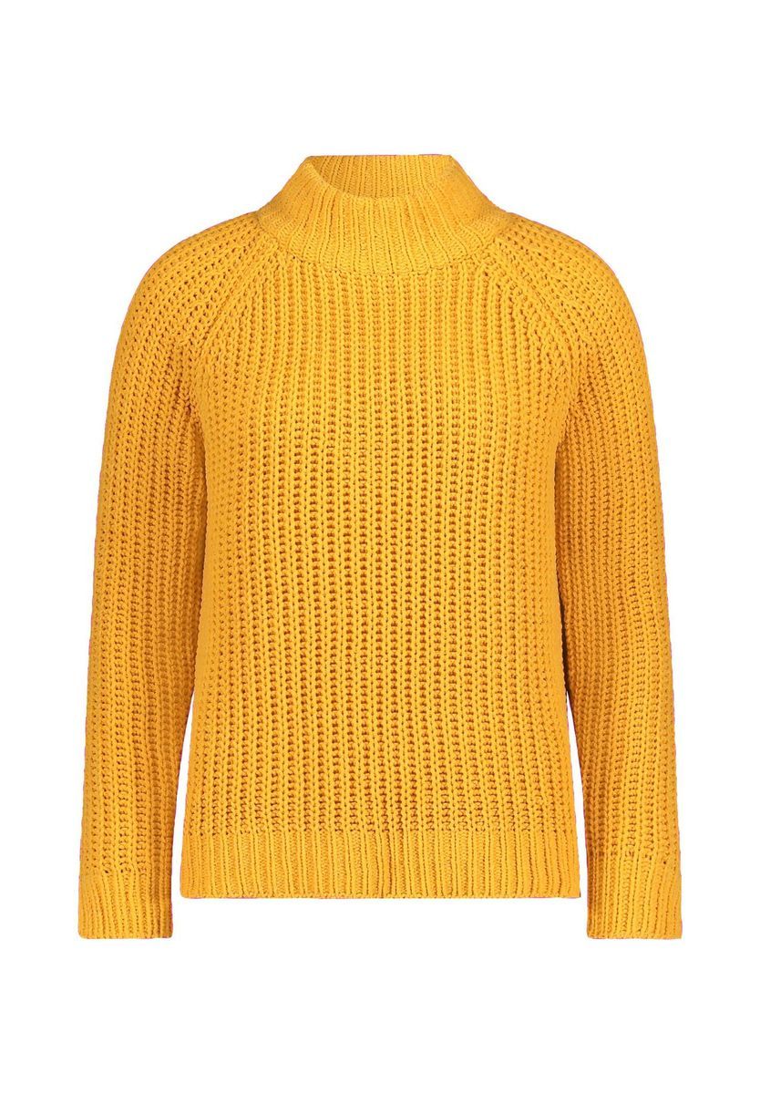 Strukturierter Strickpullover mit Stehkragen