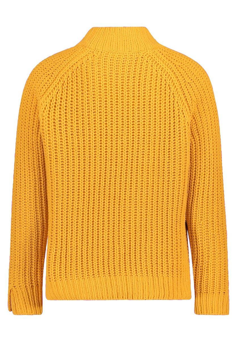 Strukturierter Strickpullover mit Stehkragen