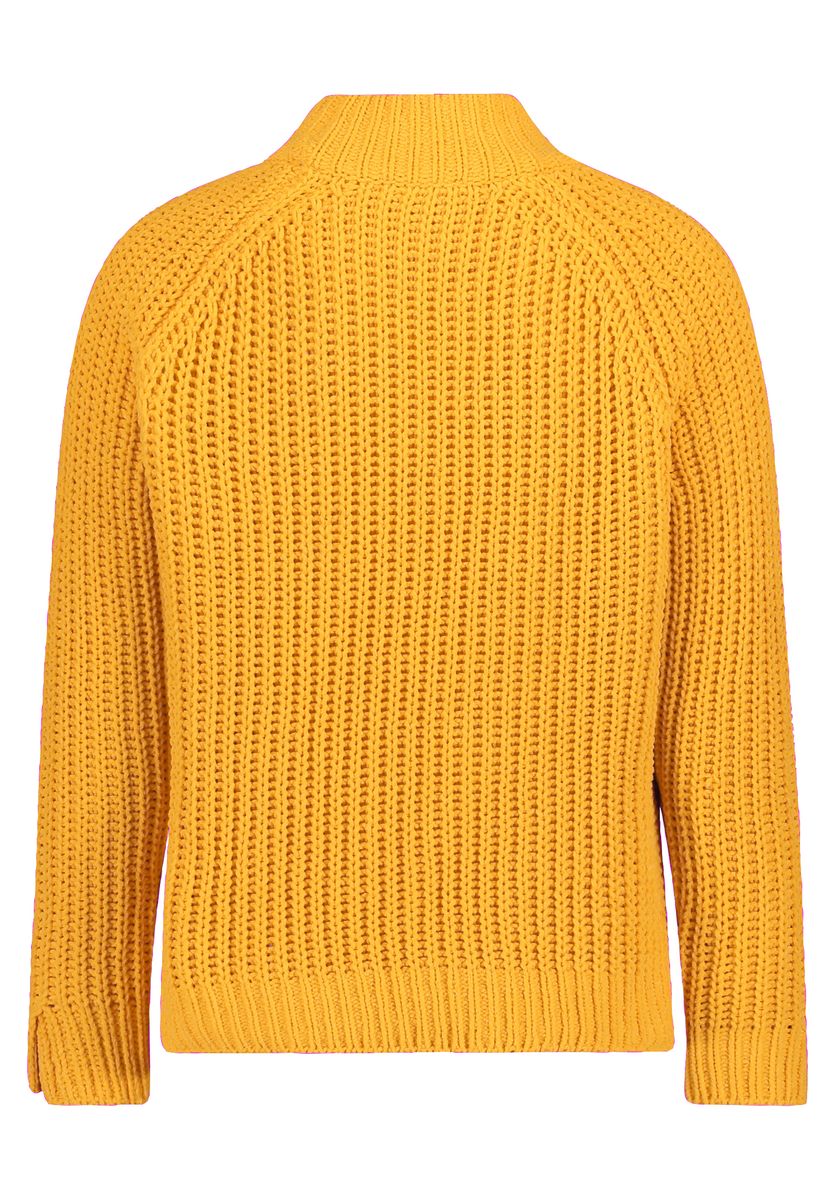 Strukturierter Strickpullover mit Stehkragen