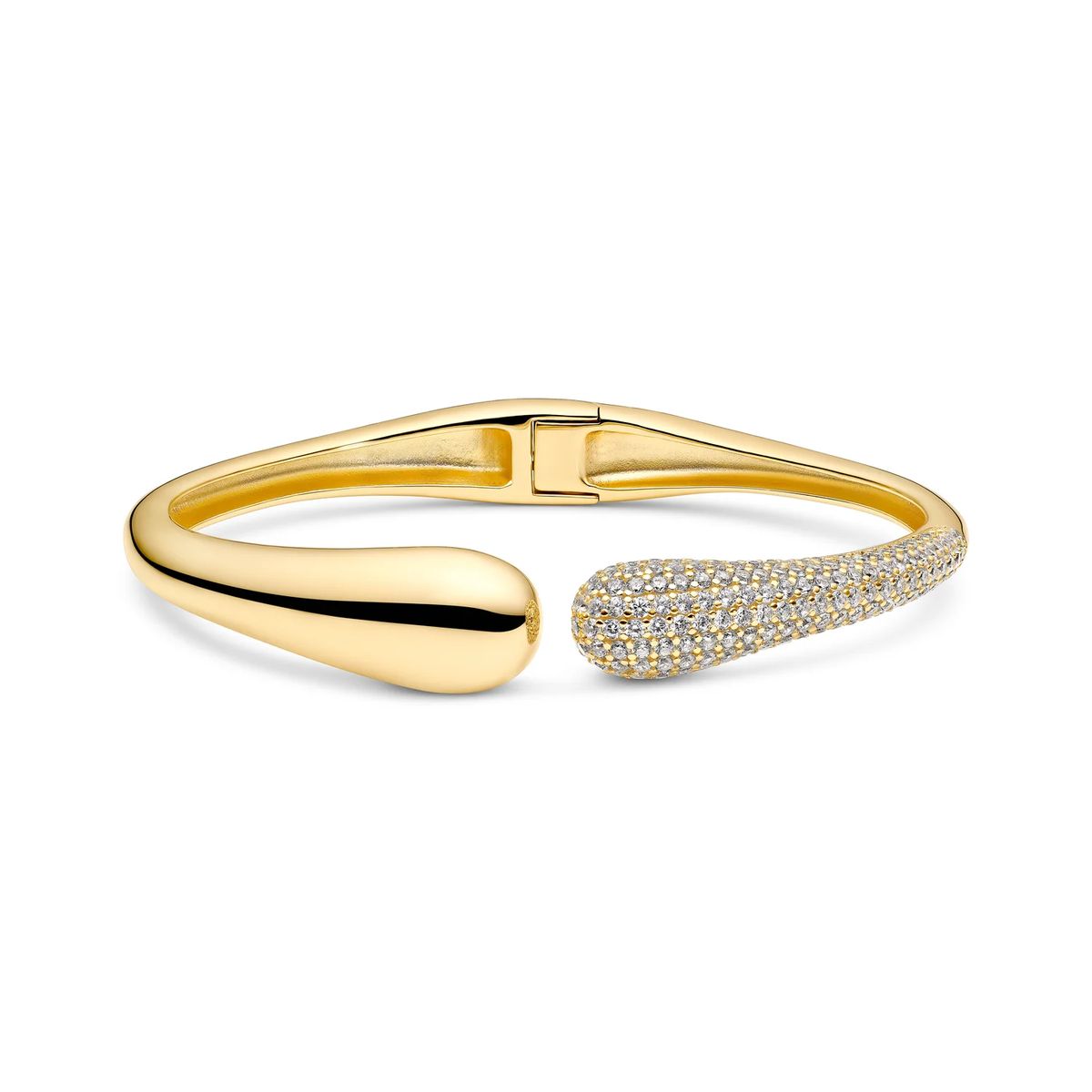 Eleganter Pavé-Tropfenarmreif