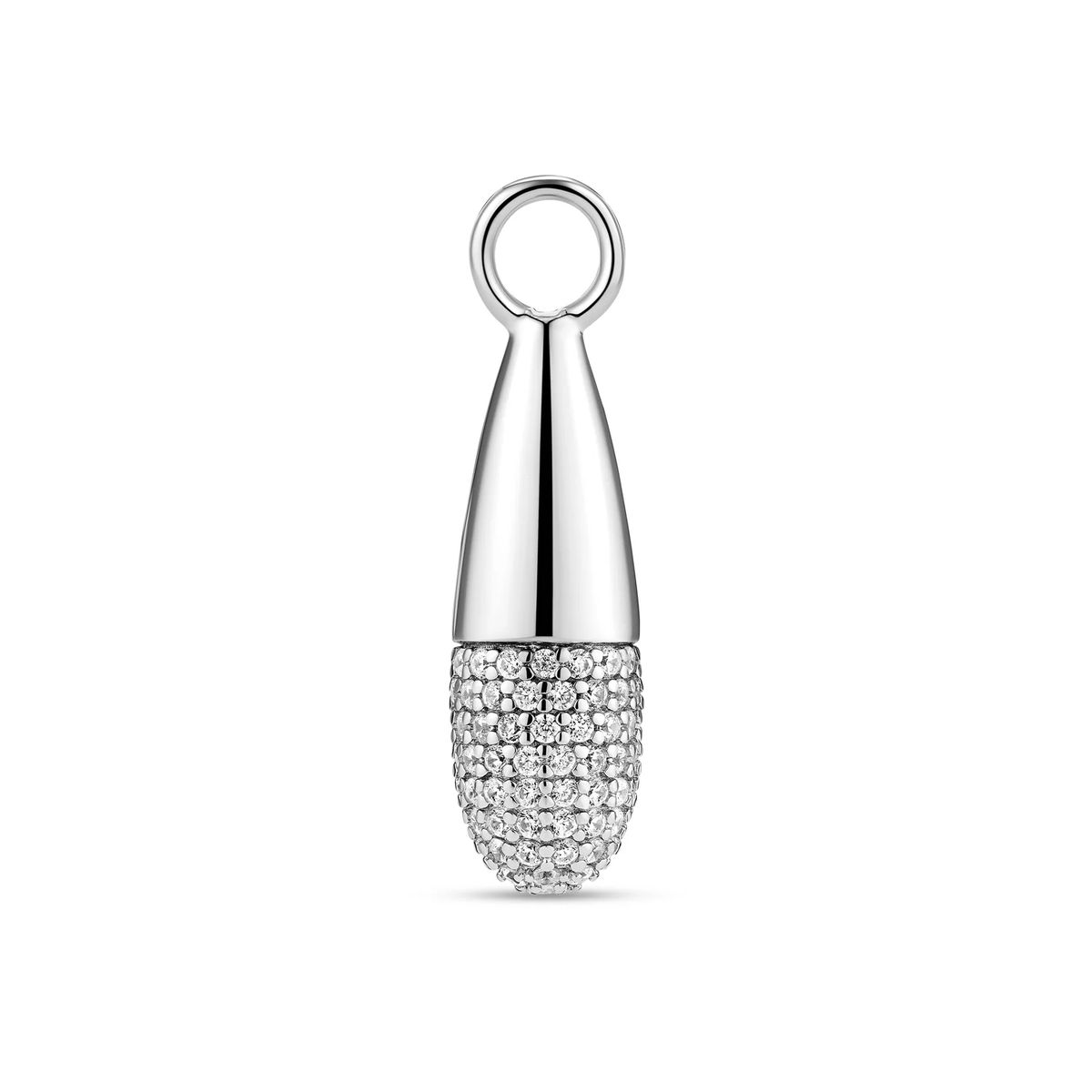 Eleganter Pavé-Tropfenanhänger