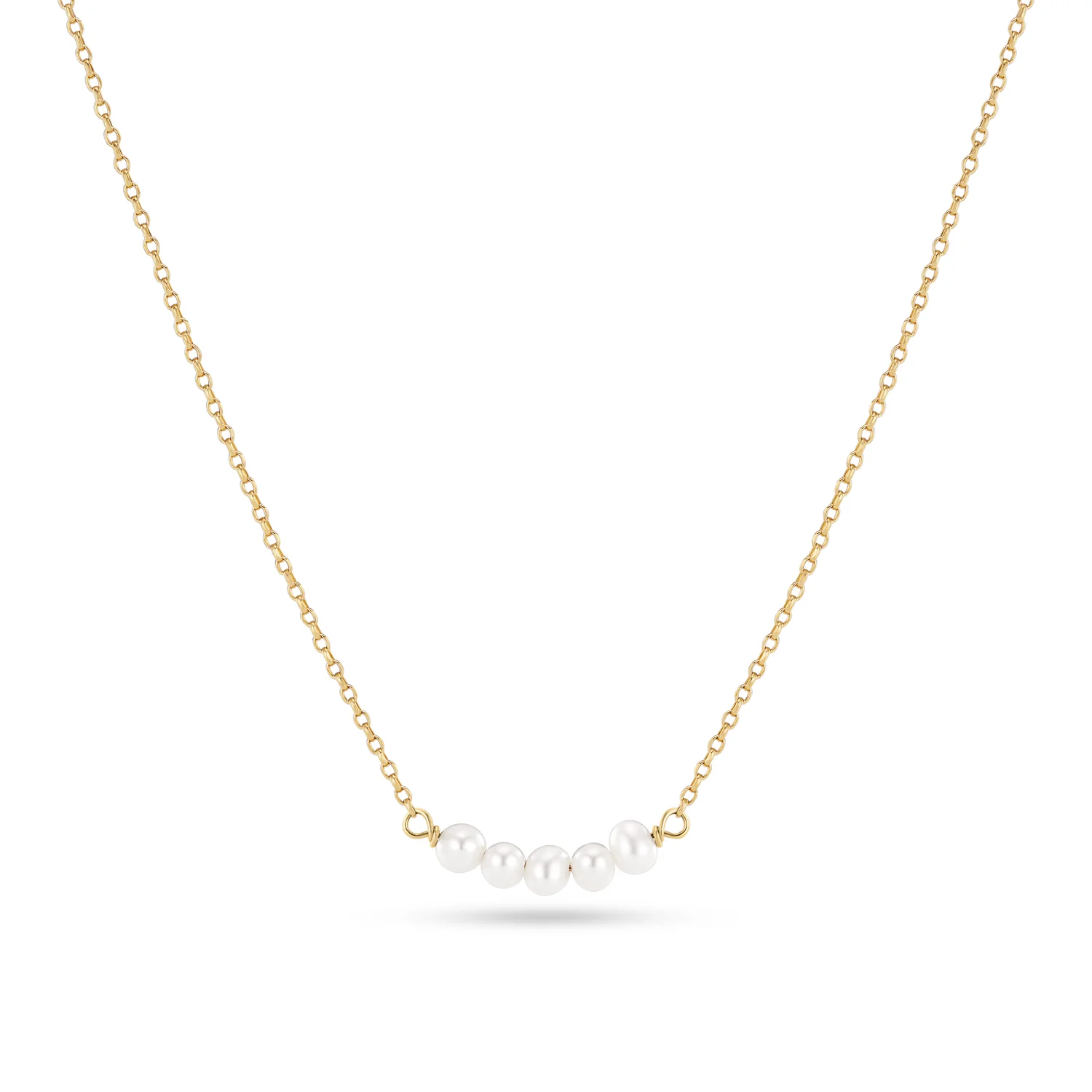 Elegante Goldene Perlen-Halskette