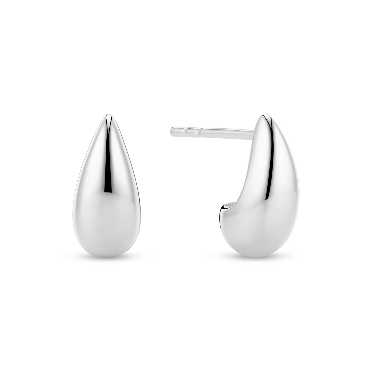 Elegante polierte Tropfen-Ohrstecker