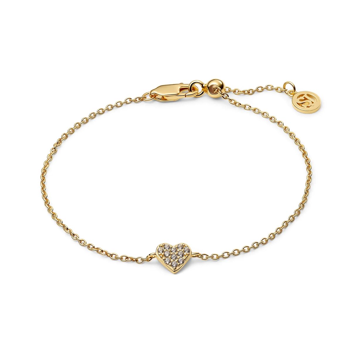 Filigranes Armband mit Pavé-Herz