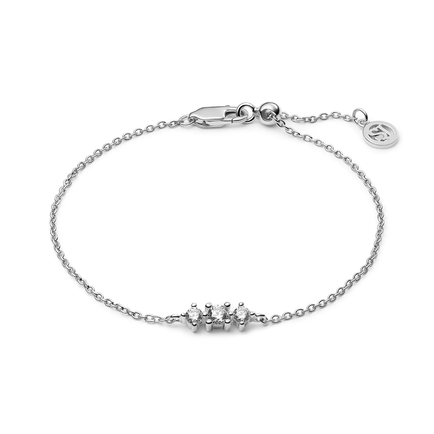 Zartes Armband mit drei Steinen
