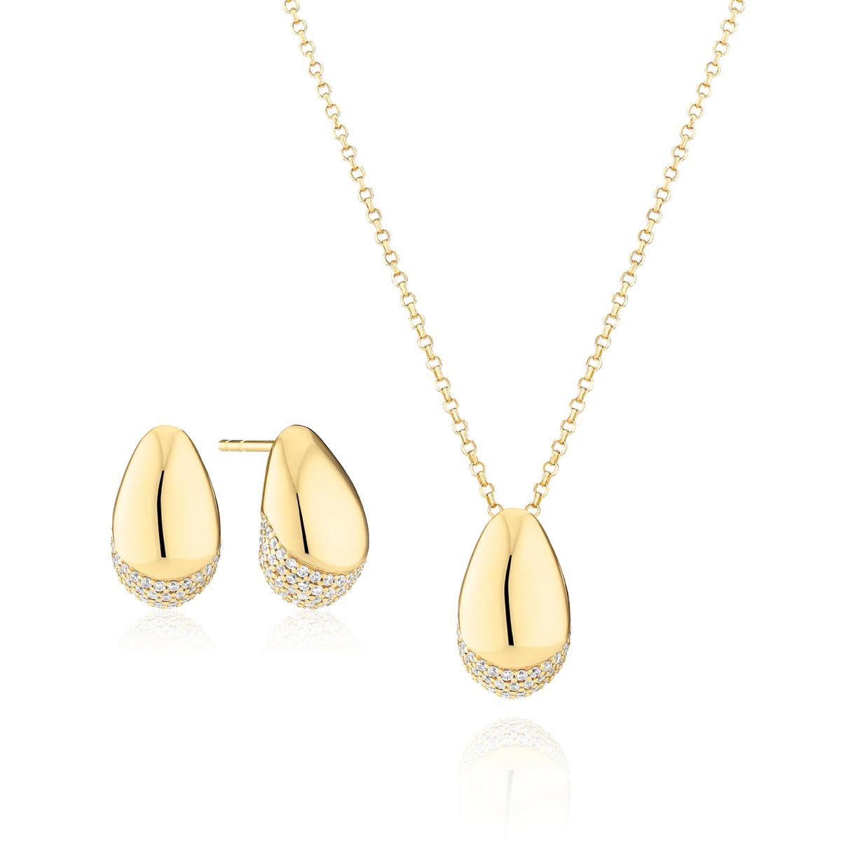 Elegantes Tropfen-Schmuckset