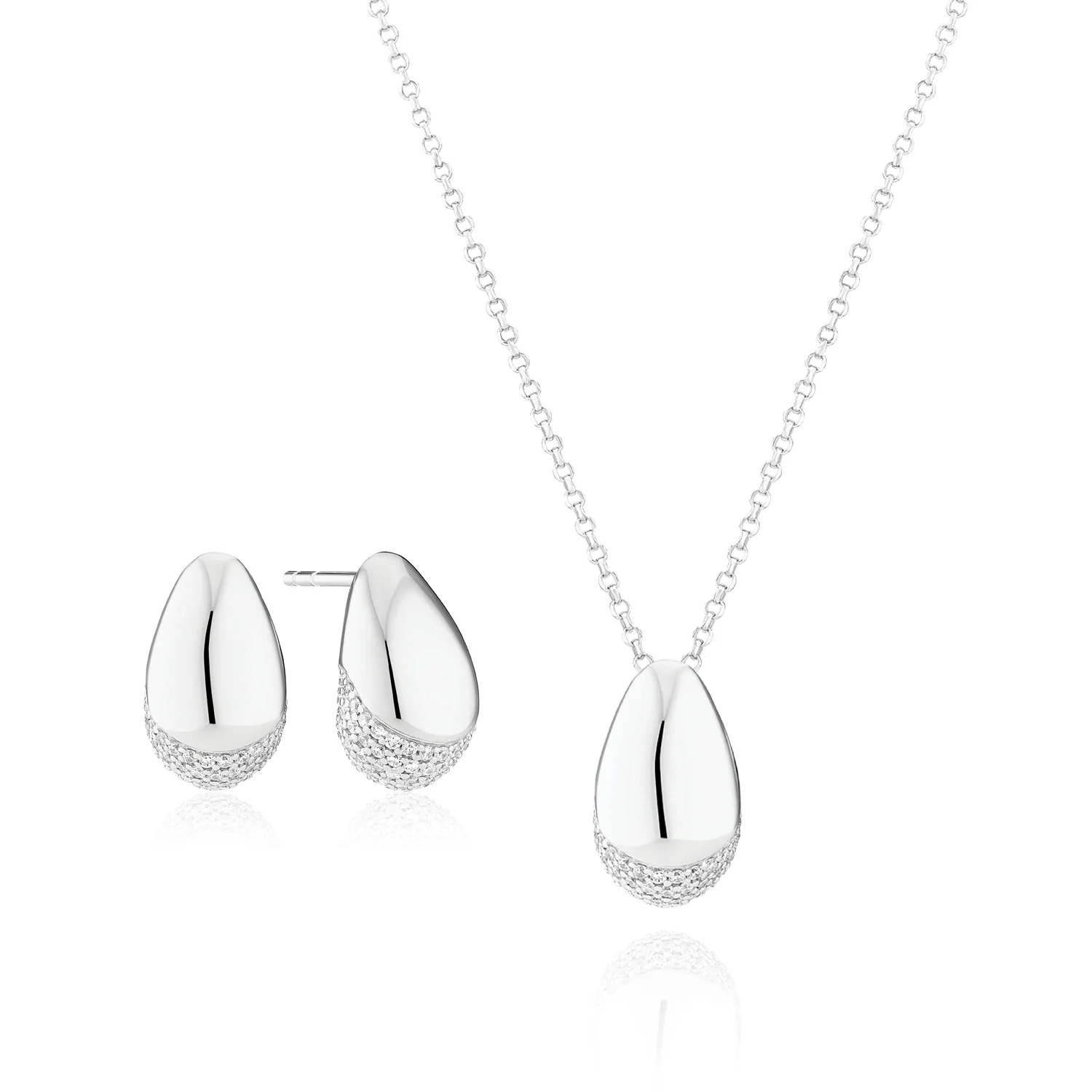 Elegantes Tropfen-Schmuckset