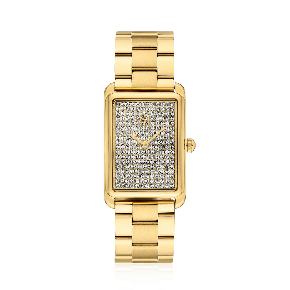 Rechteckige Santina Uhr mit Zirkonia-Pavé