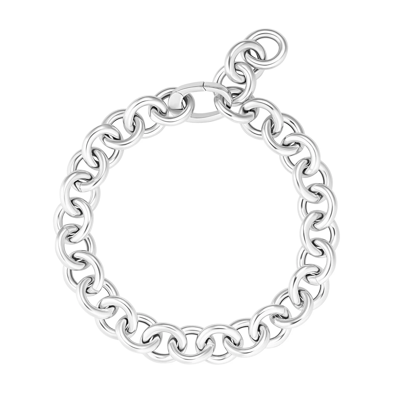 Klobiges poliertes Gliederarmband