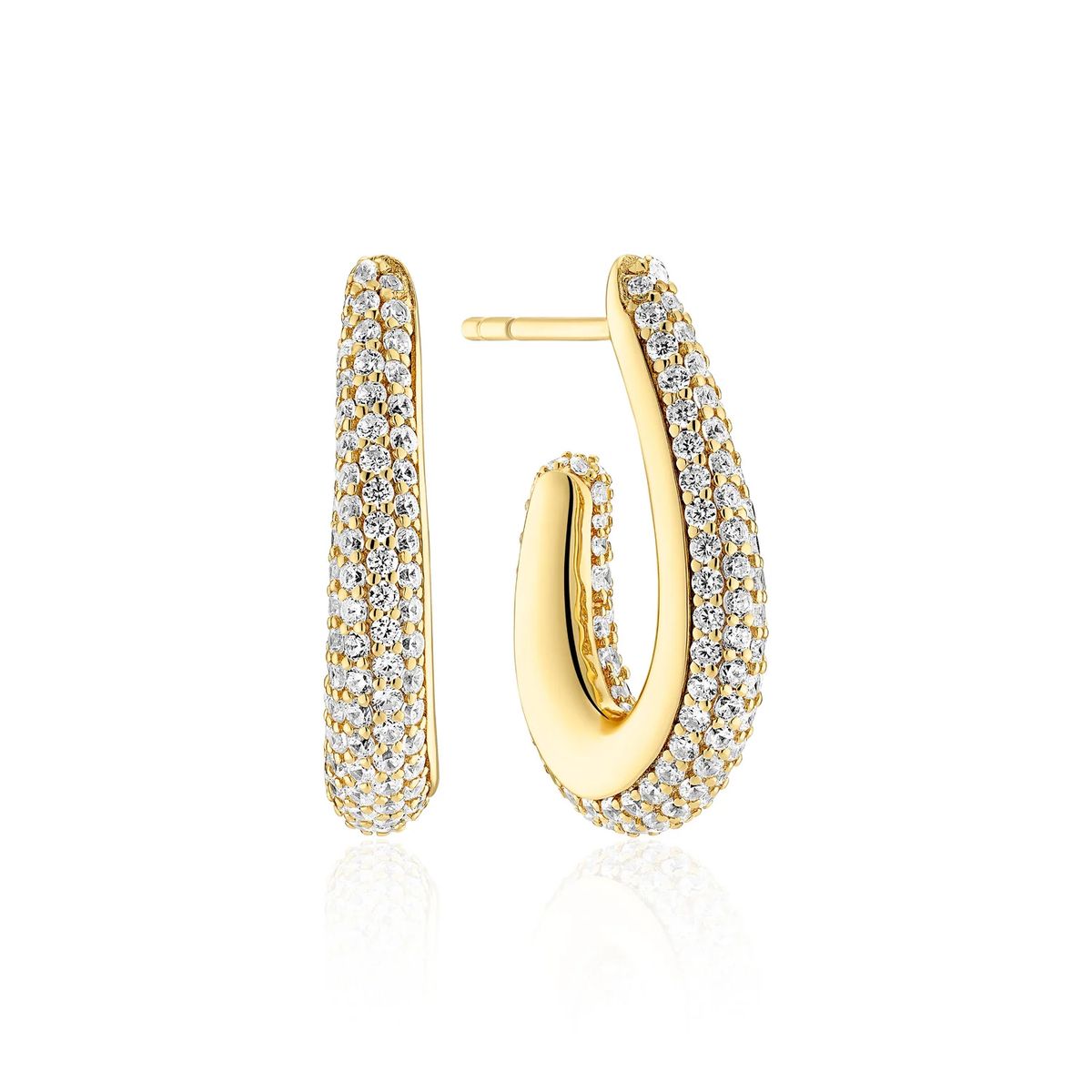 Elegante Creolen mit Pavé-Besatz