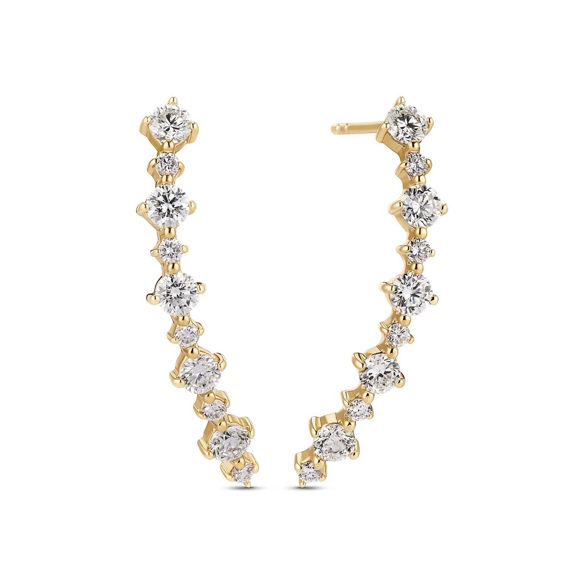 Diamantbesetzte Goldene Ear Climber