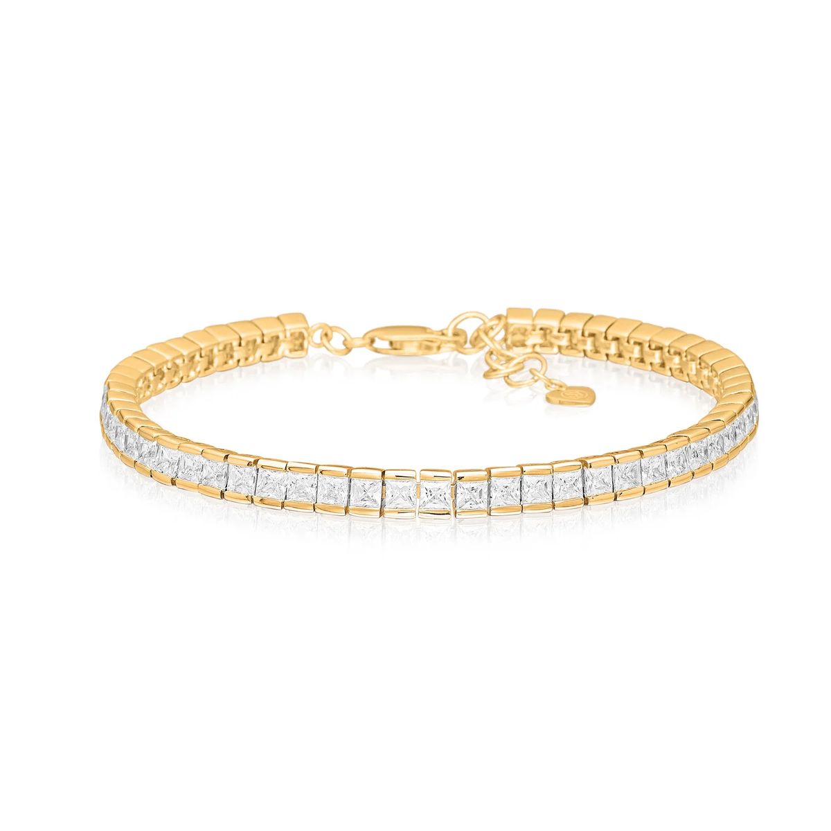 Tennisarmband mit Zirkonia im Prinzess-Schliff