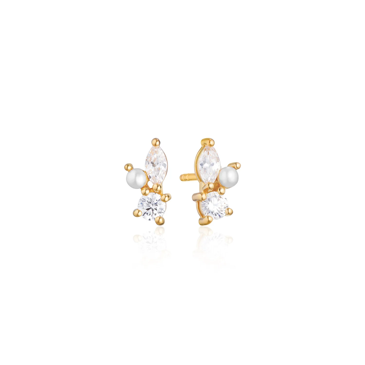 Ohrstecker mit Kristallen und Perle