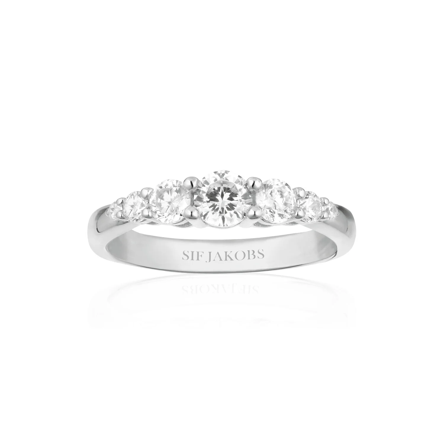 Eleganter Ring mit sieben Steinen