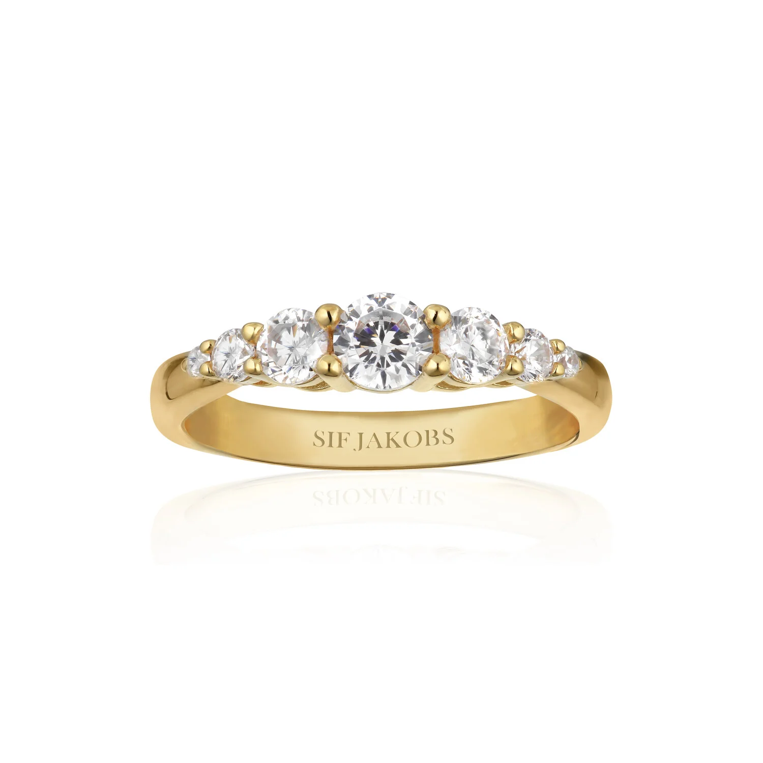 Klassischer graduierter Sieben-Steine-Ring