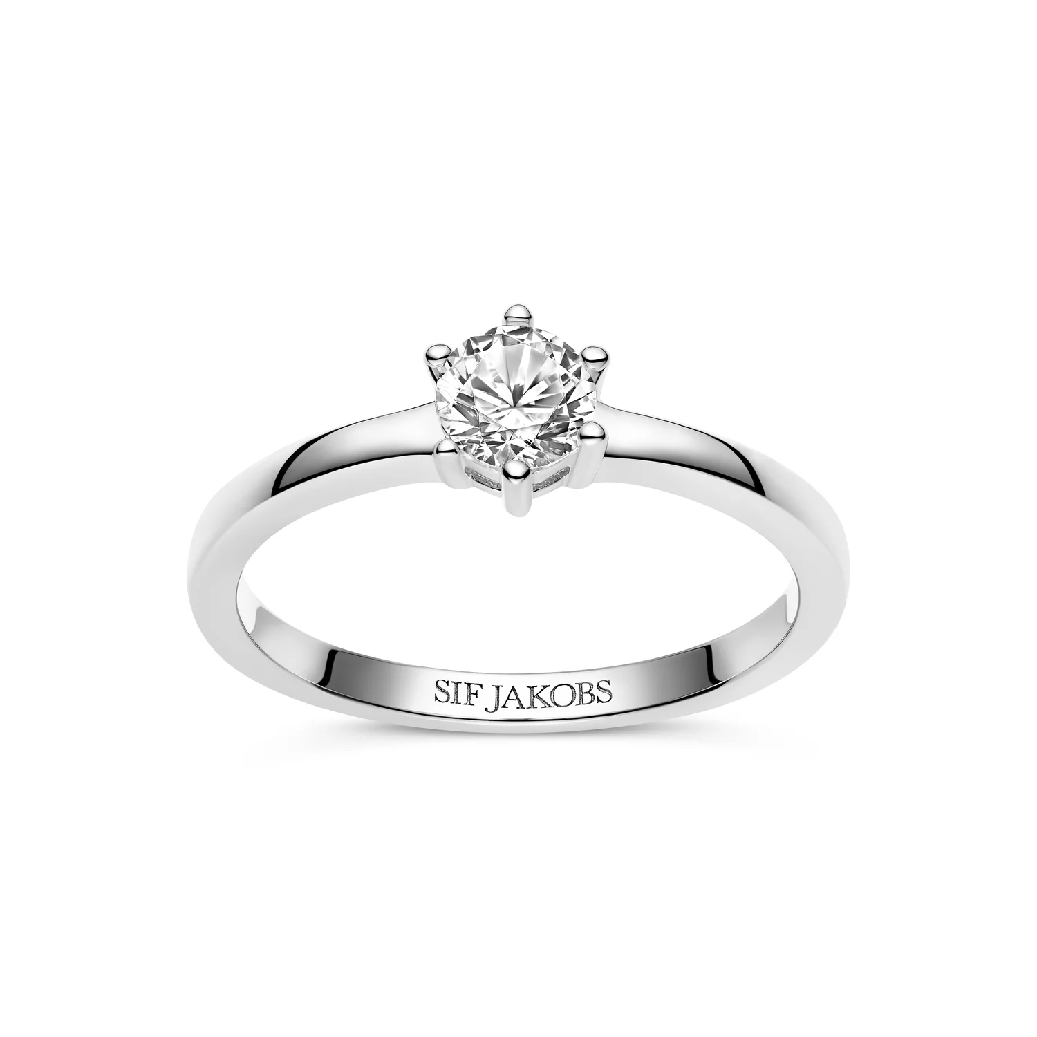 Eleganter Solitärring mit Zirkonia