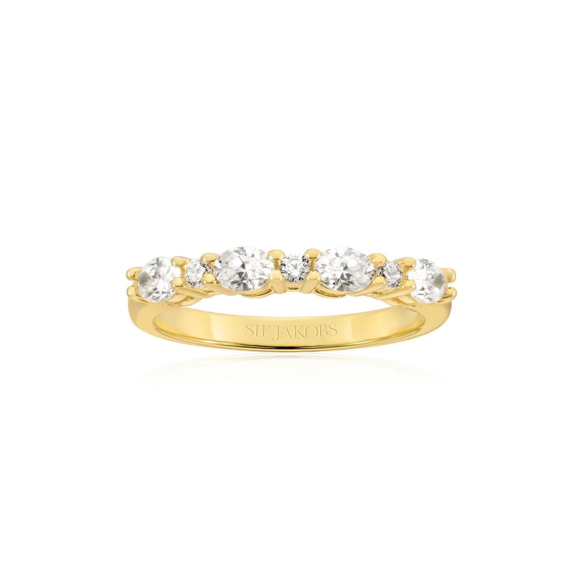 Ellera Ovale Ring mit sieben Steinen