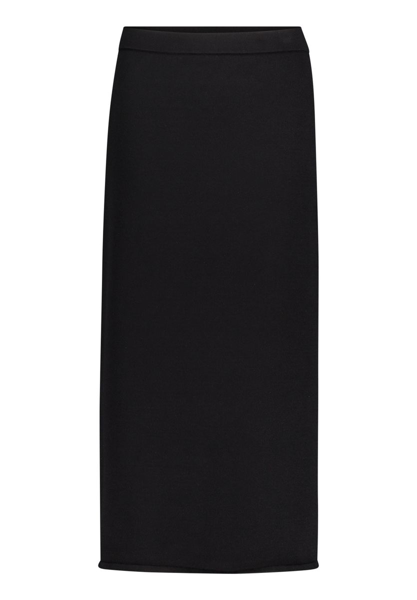 Eleganter Strick-Maxirock mit Schlitzen