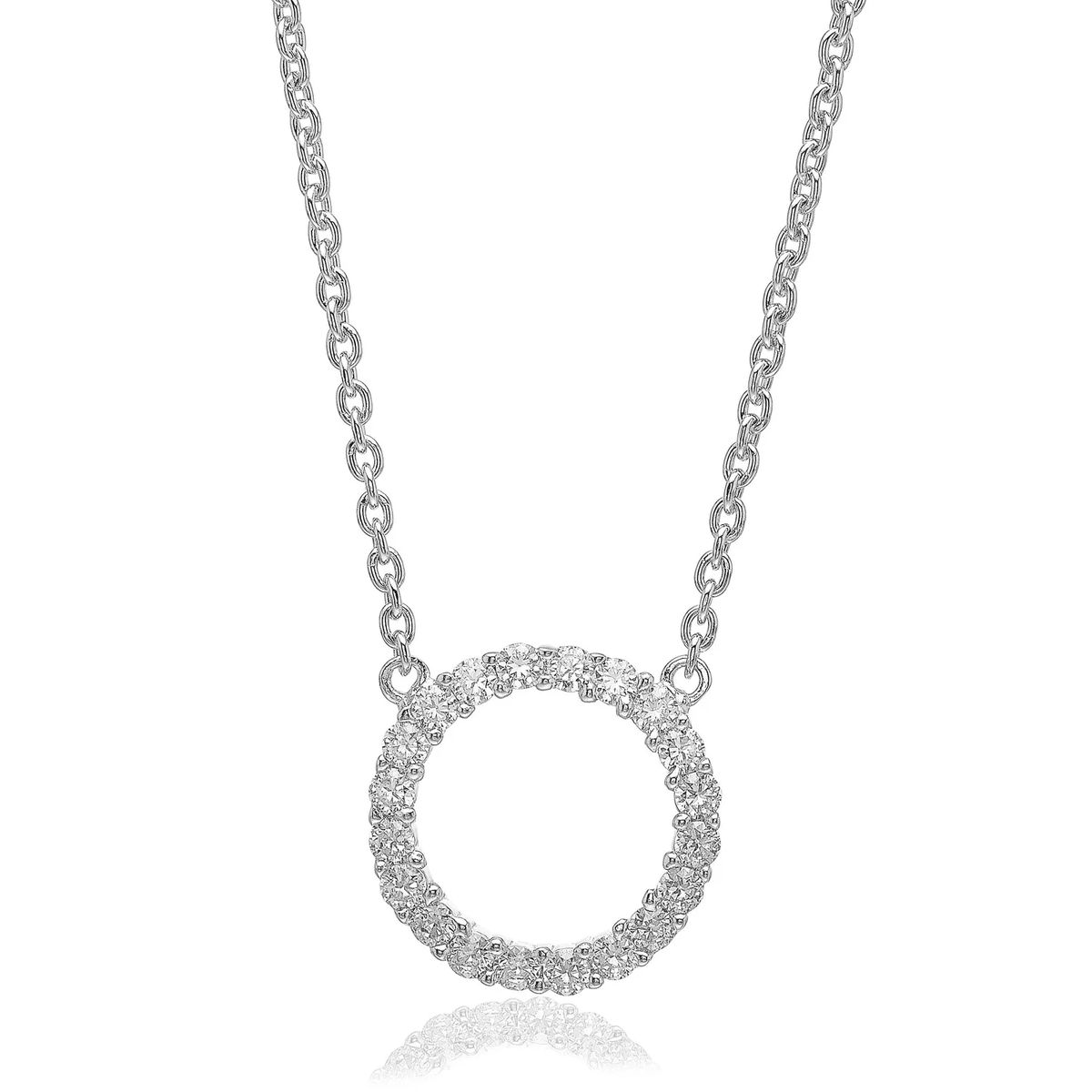 Funkelnde Halskette mit Kreisanhänger