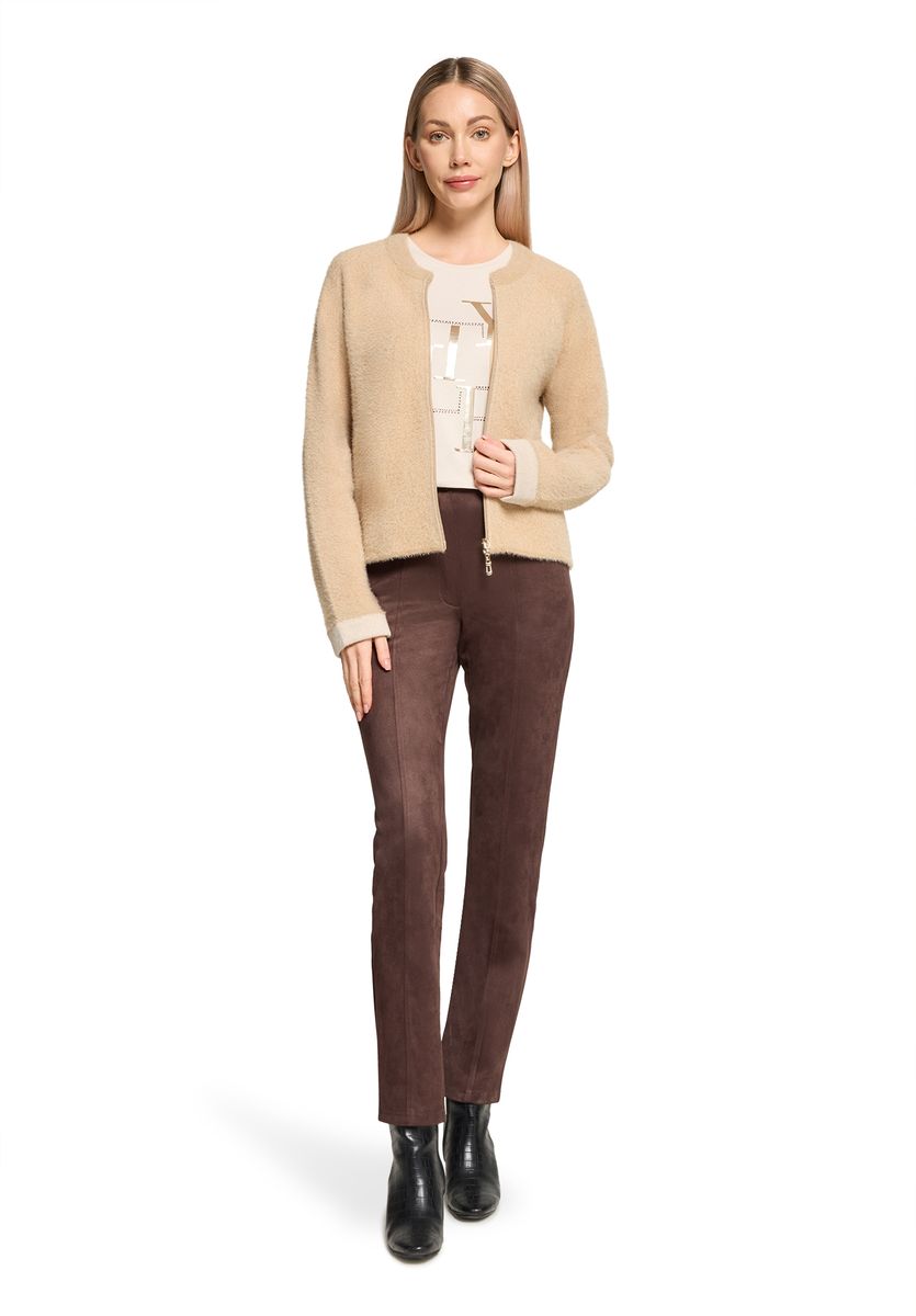Kuschelige Strickjacke mit Reißverschluss