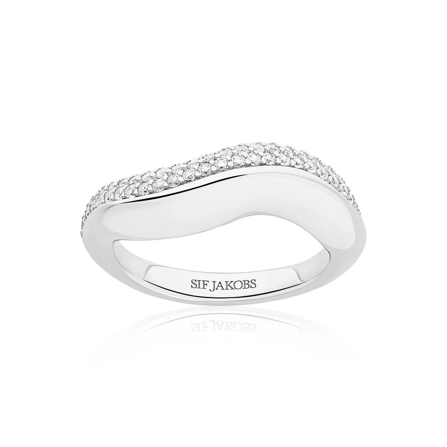 Organischer Wellenförmiger Pavé-Ring