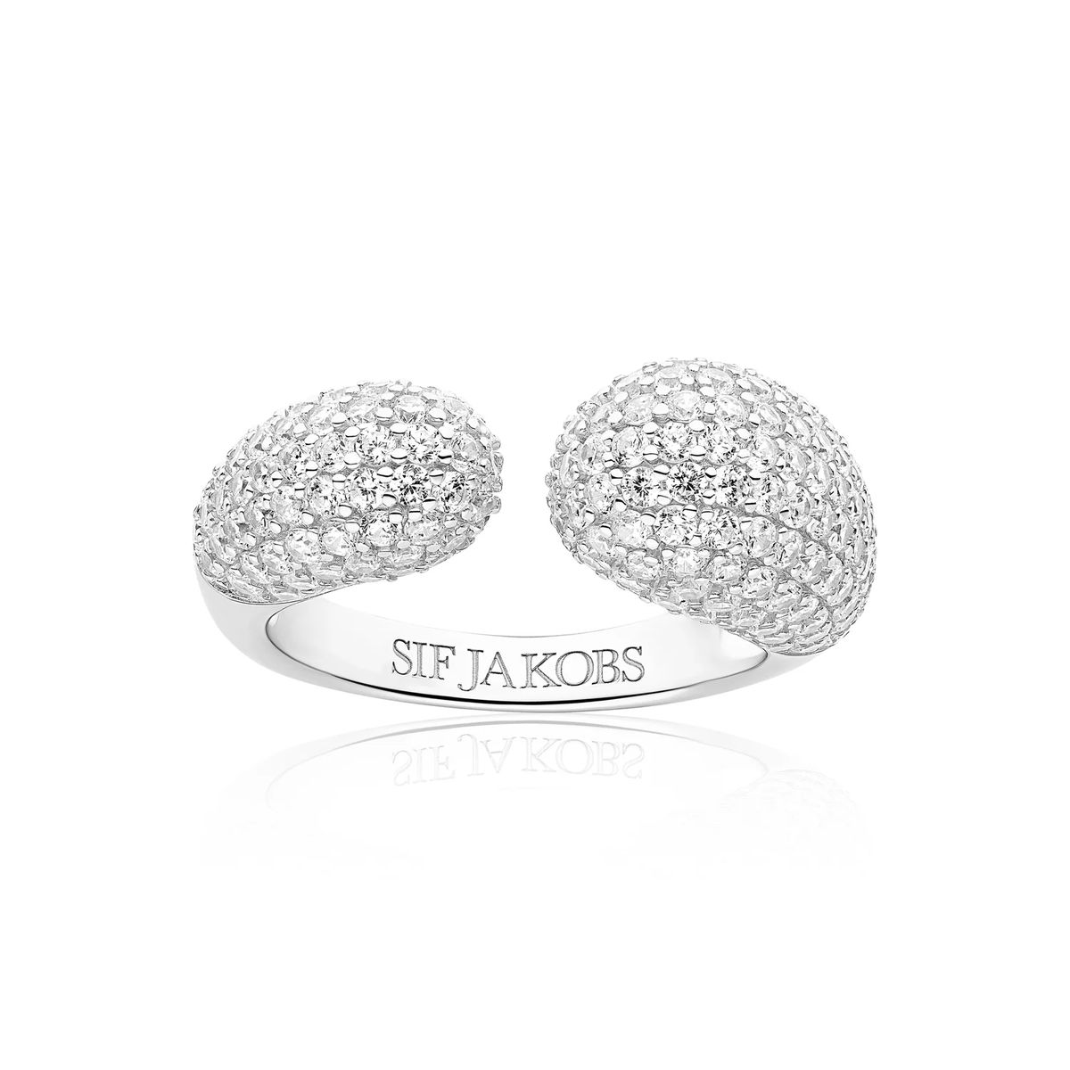 Glitzernder offener Pave-Cocktailring