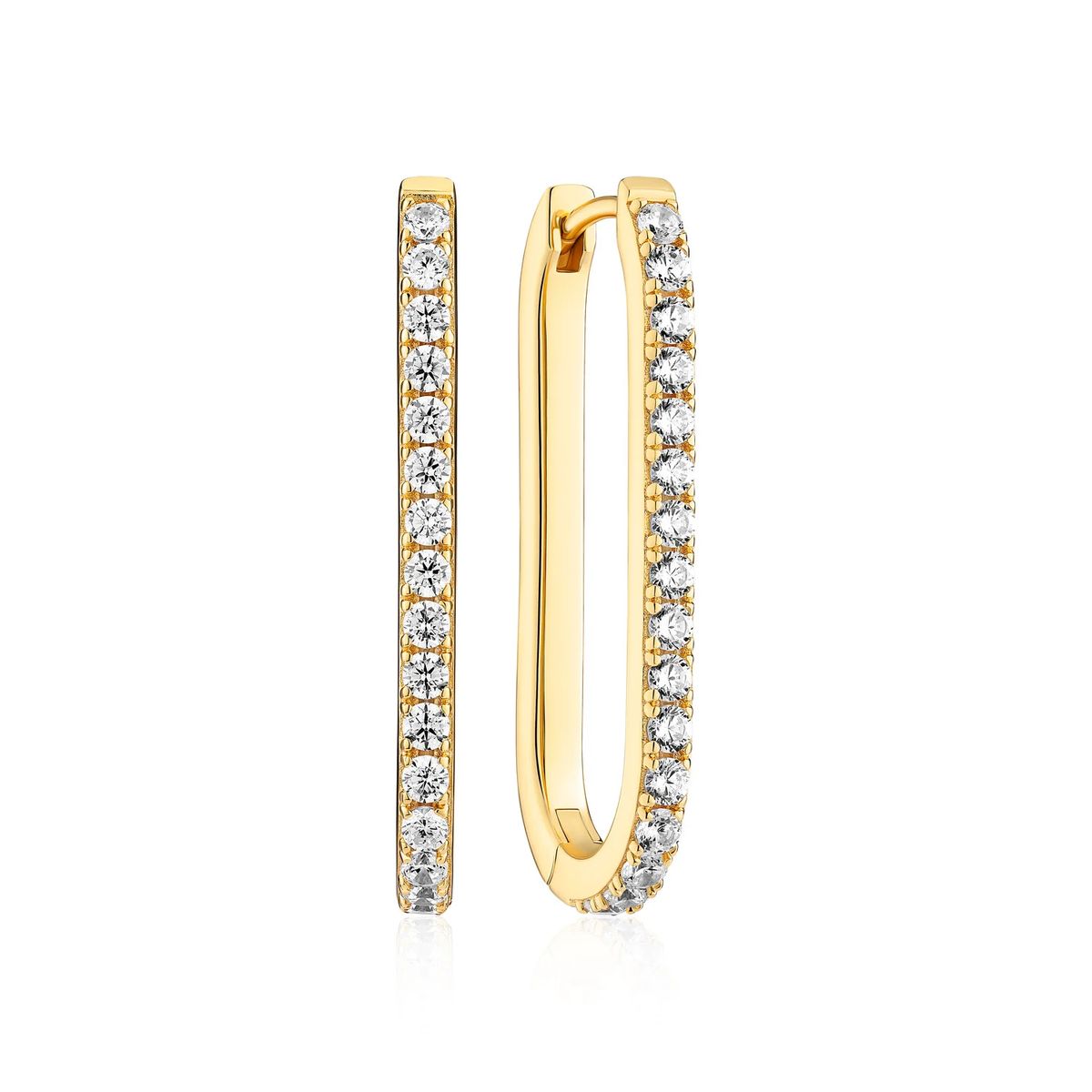Elegante ovale Zirkonia-Creolen