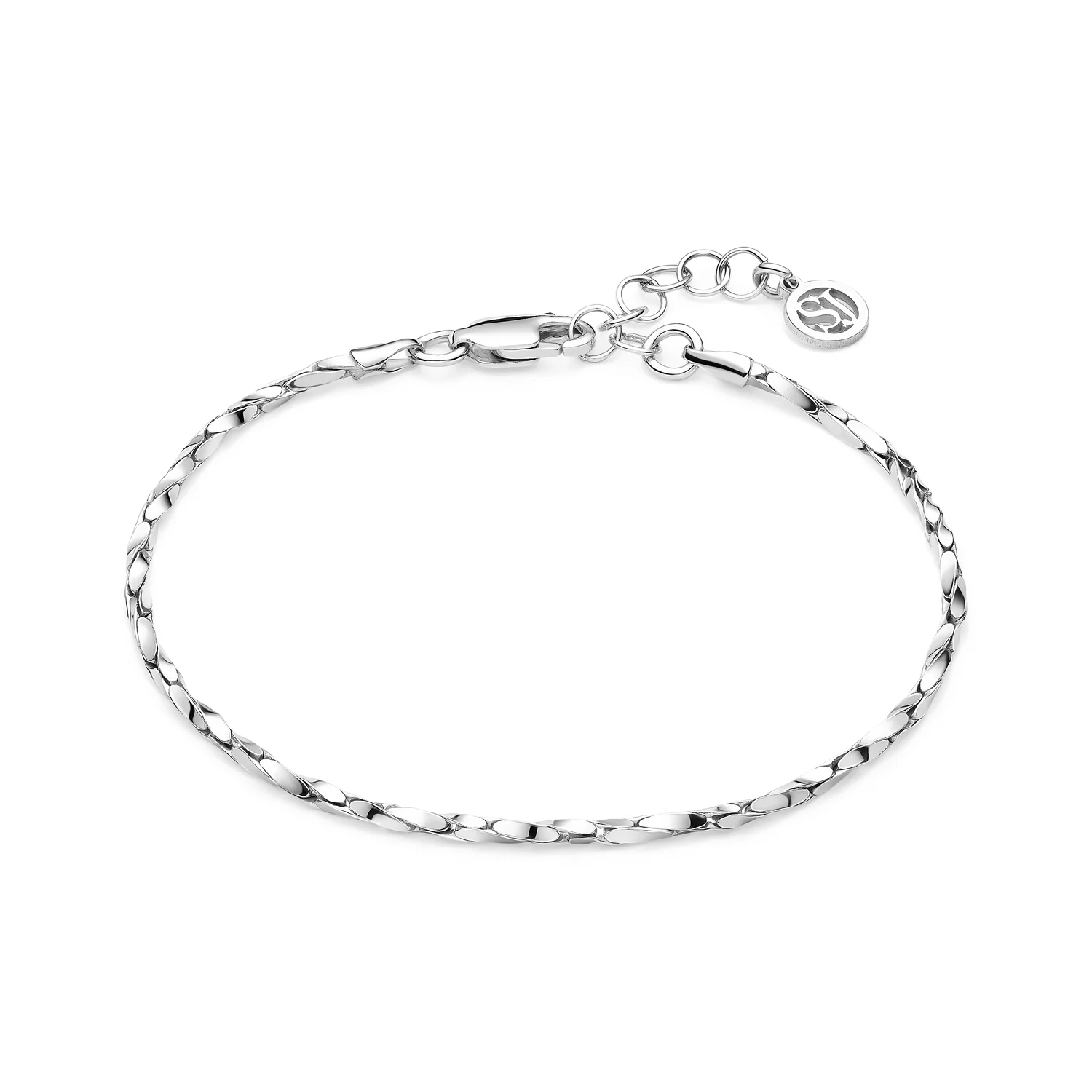 Geflochtenes Silberketten-Armband