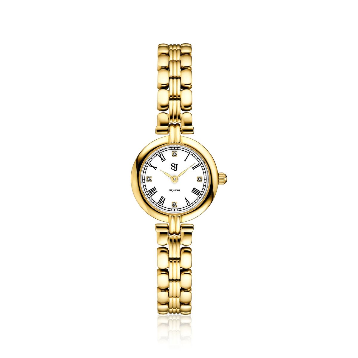 Elegante Runduhr mit römischen Ziffern