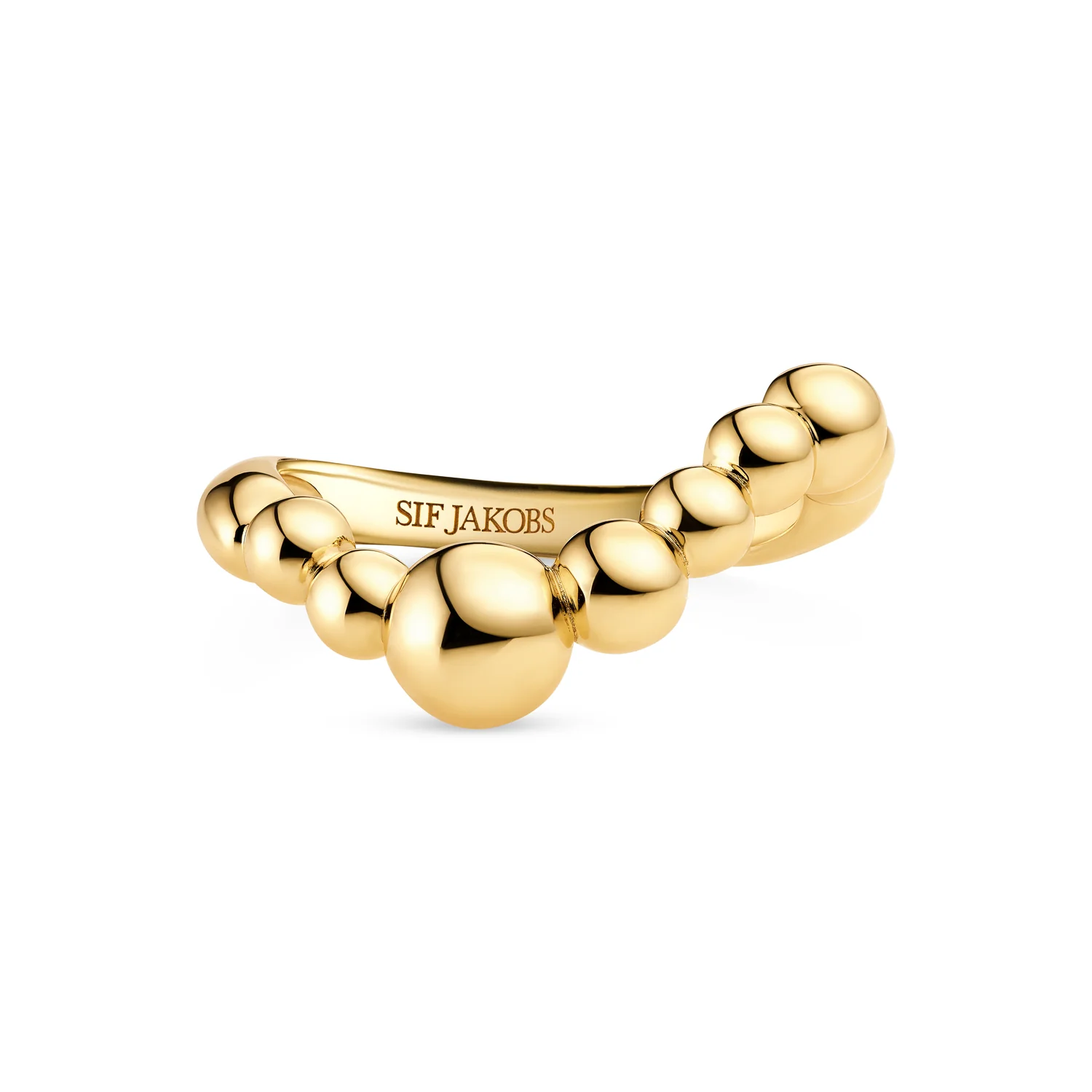Wellenförmiger Ring mit Kugel-Details