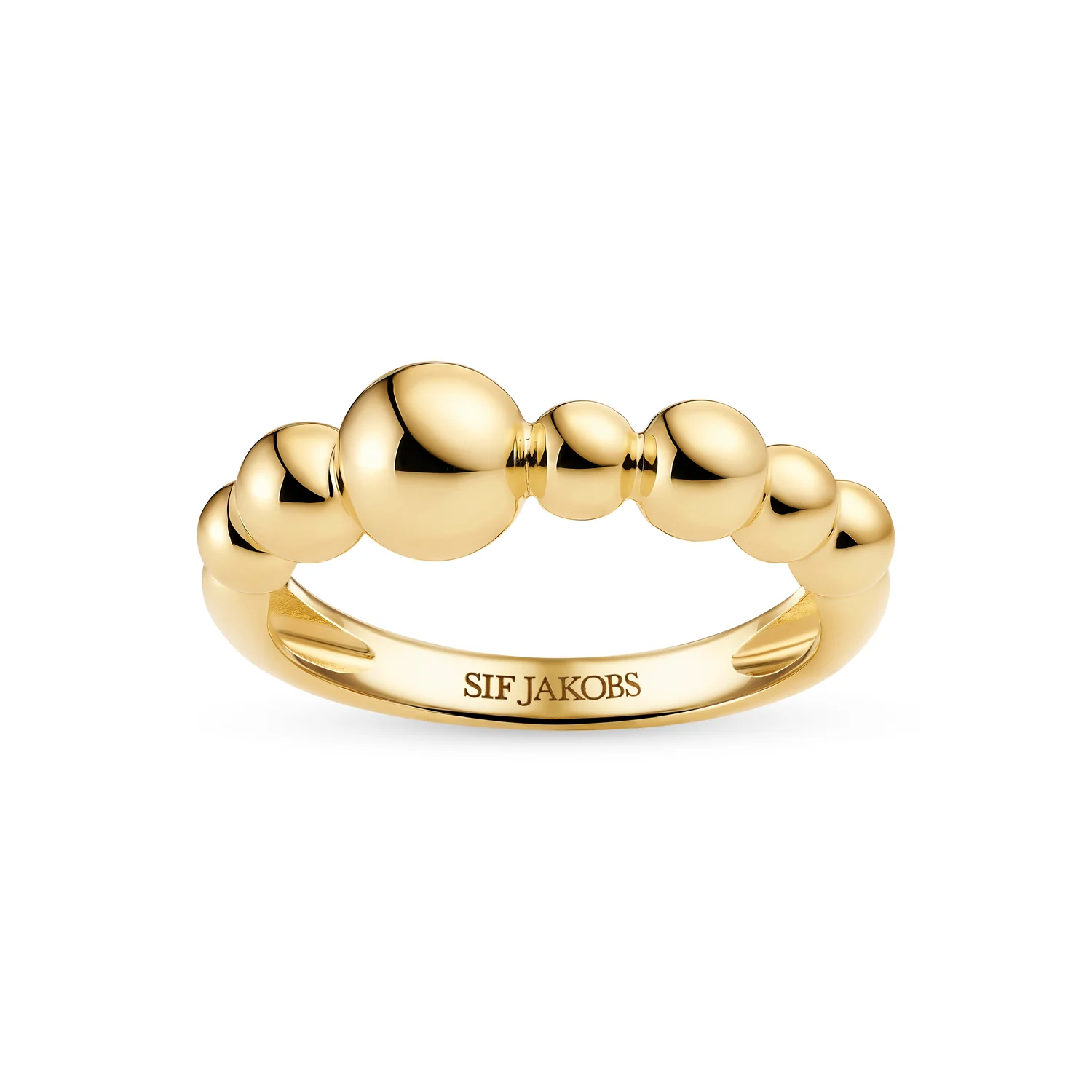 Goldring mit Perlenstruktur