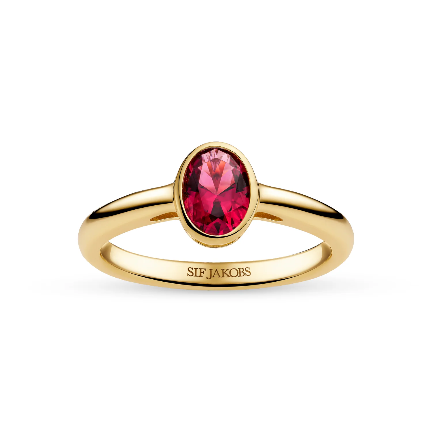 Eleganter Ring mit rosa Ovalstein
