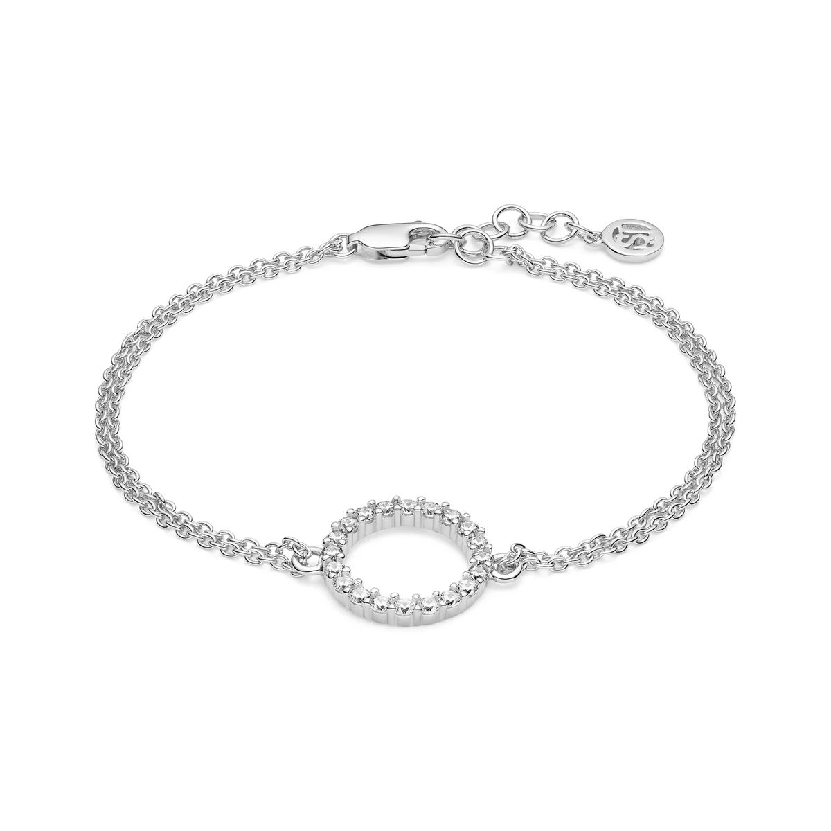 Funkelndes Pavé-Kreis-Kettenarmband