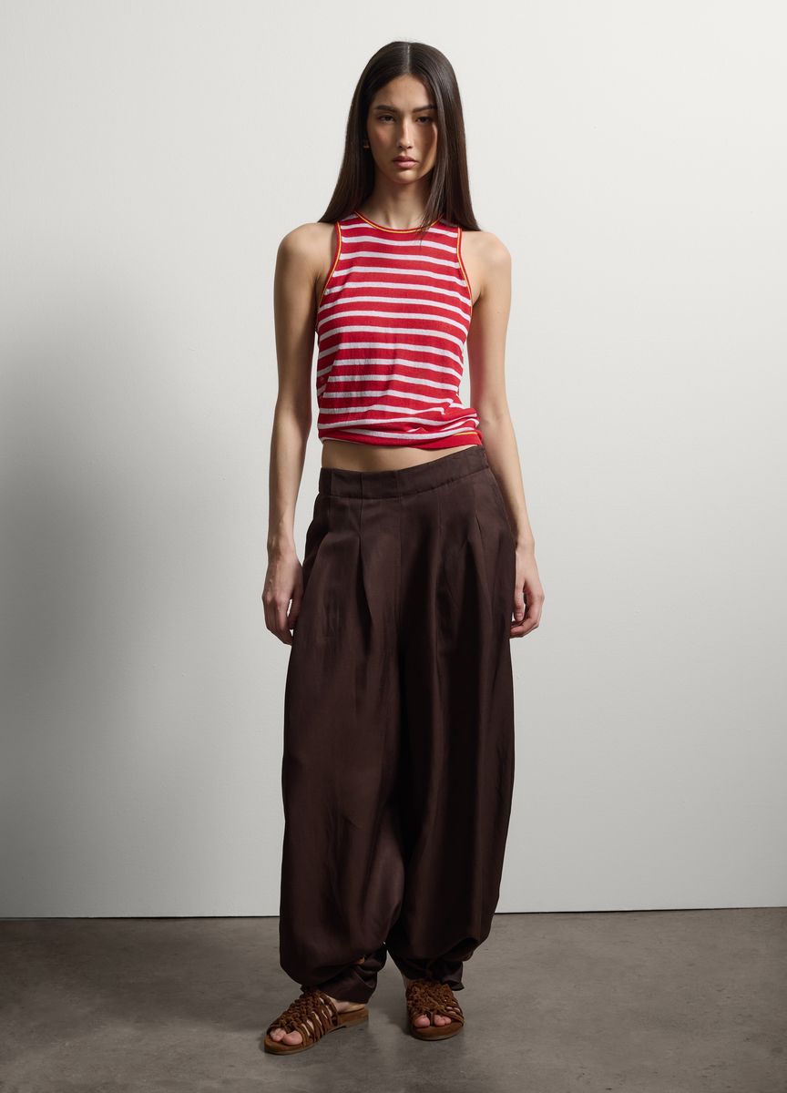 Gestreiftes Strick-Racerback-Top