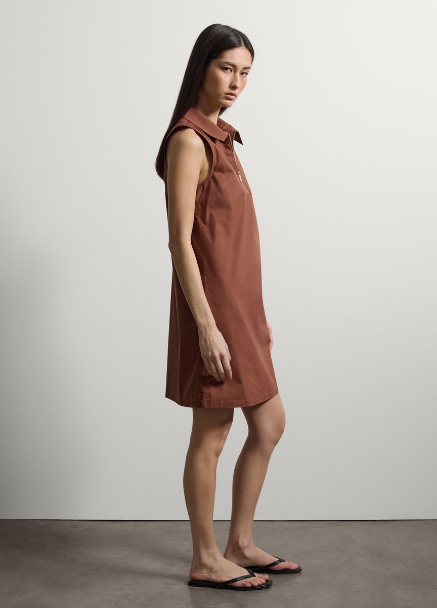 Ärmelloses Shiftkleid mit Reißverschluss