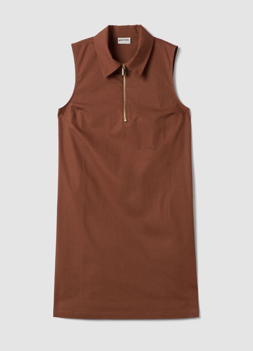 Ärmelloses Shiftkleid mit Reißverschluss