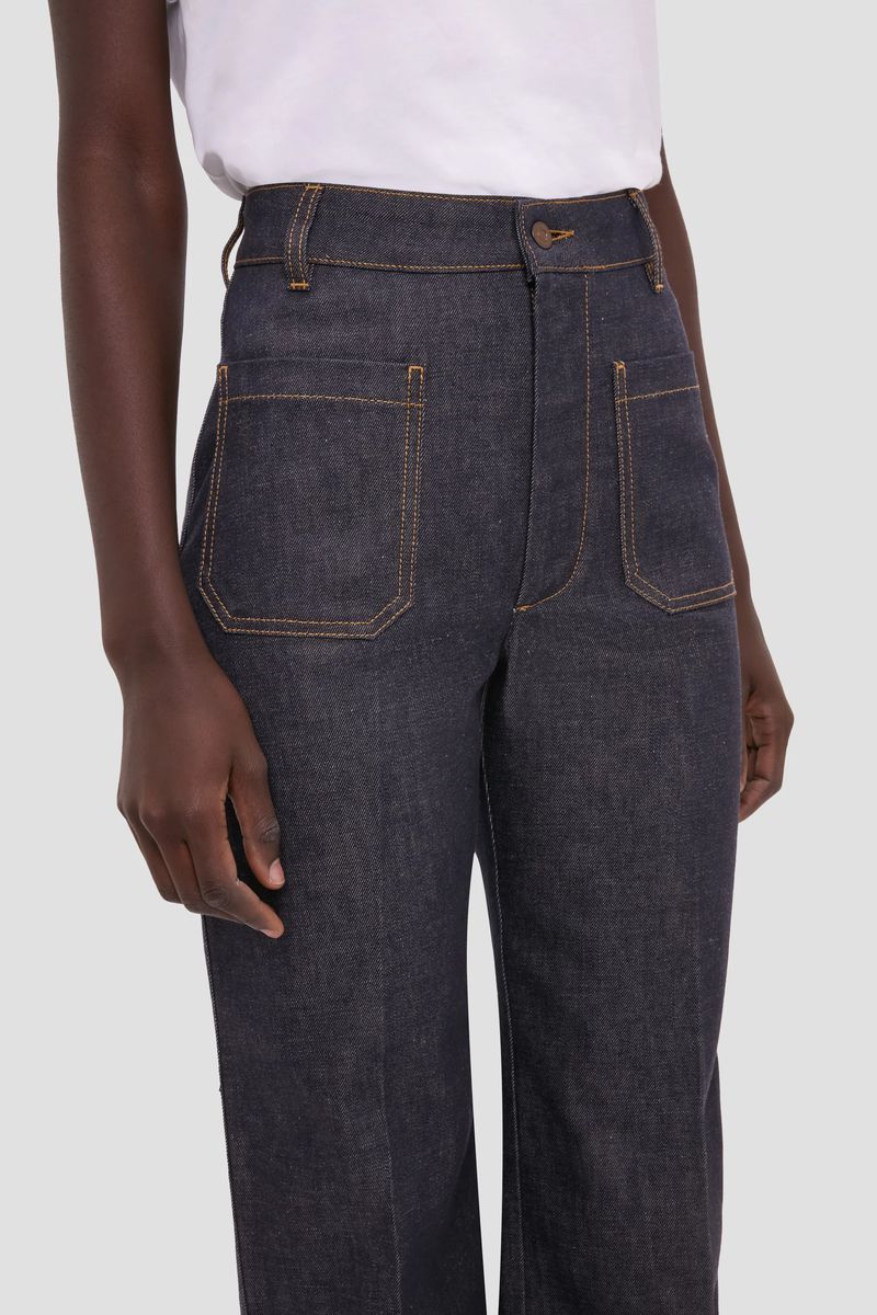 Hochtaillierte Weitbeinige Jeans