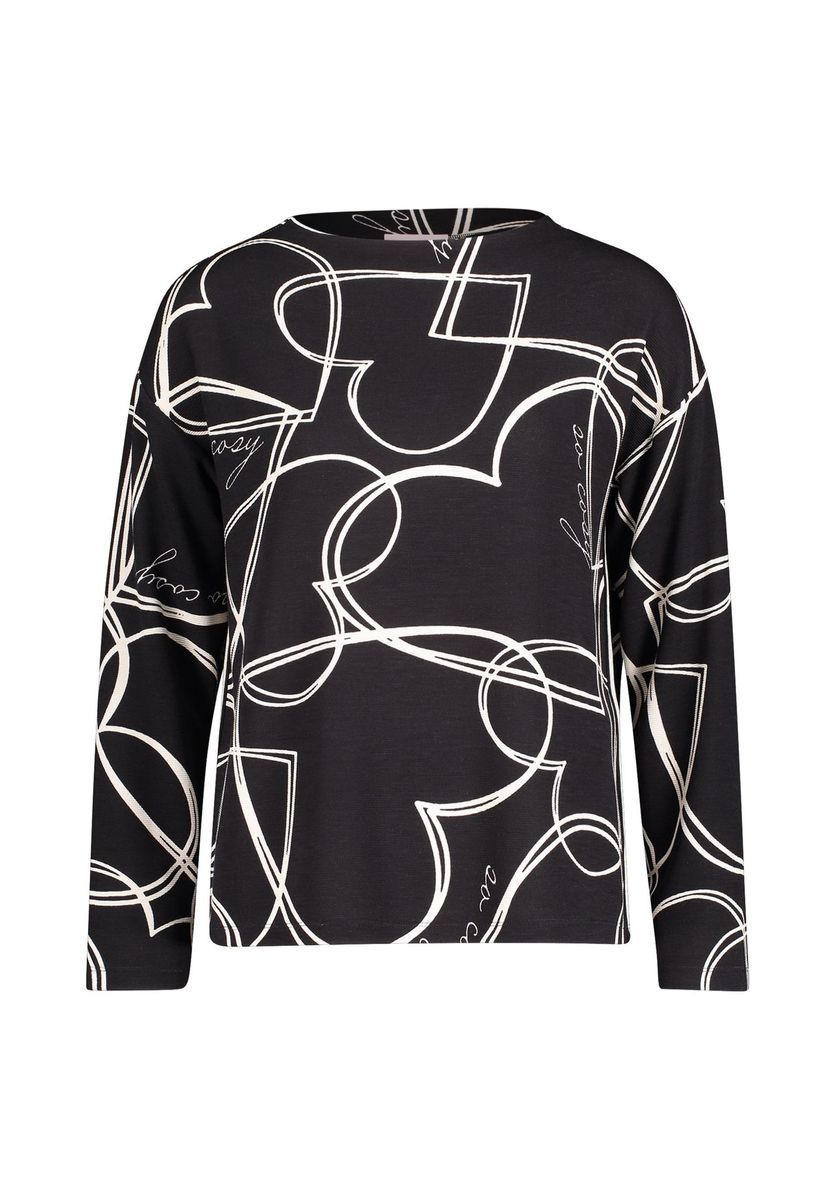 Sweatshirt mit abstraktem Herz-Print