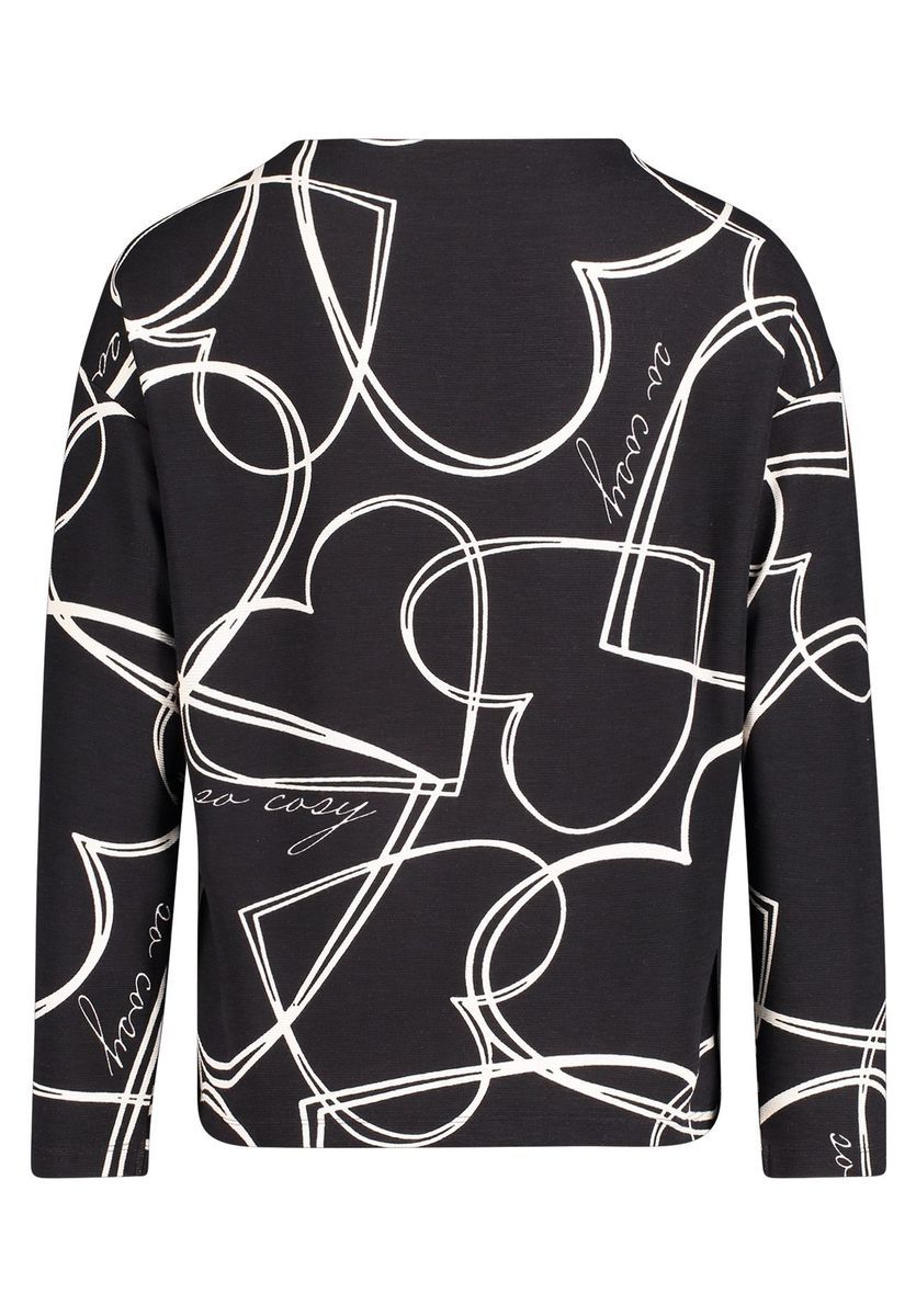 Sweatshirt mit abstraktem Herz-Print