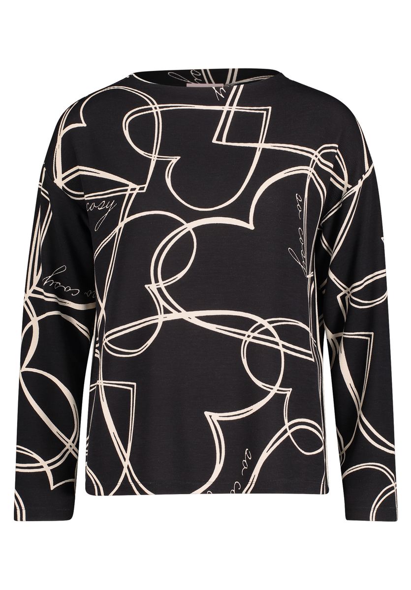 Sweatshirt mit abstraktem Herz-Print