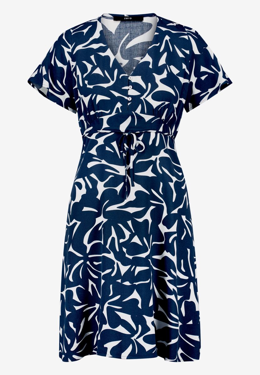 Fließendes Minikleid mit Blumenmuster