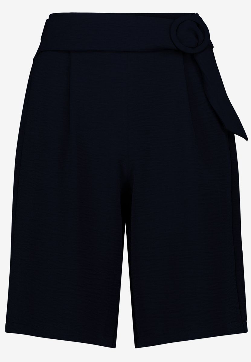 Taillenhohe Bermuda-Shorts mit Gürtel