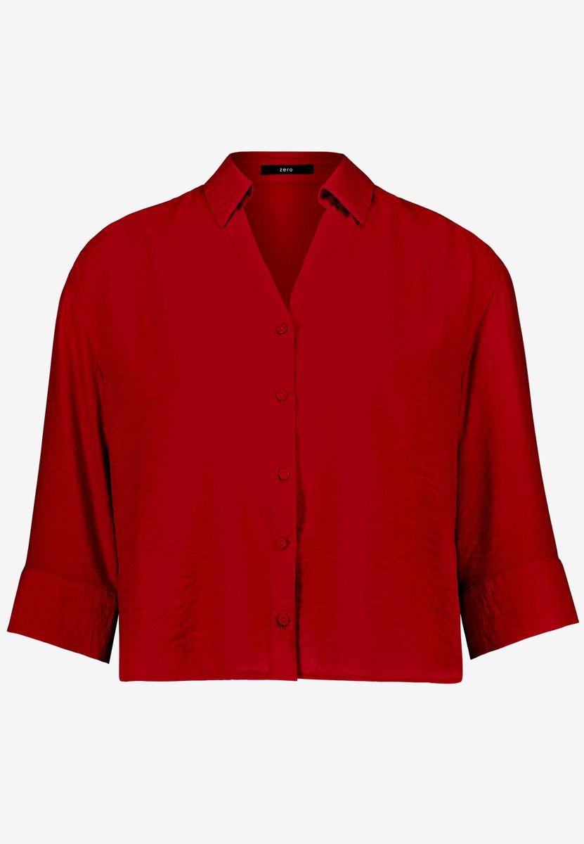 Lockere V-Ausschnitt Bluse mit 3/4-Arm