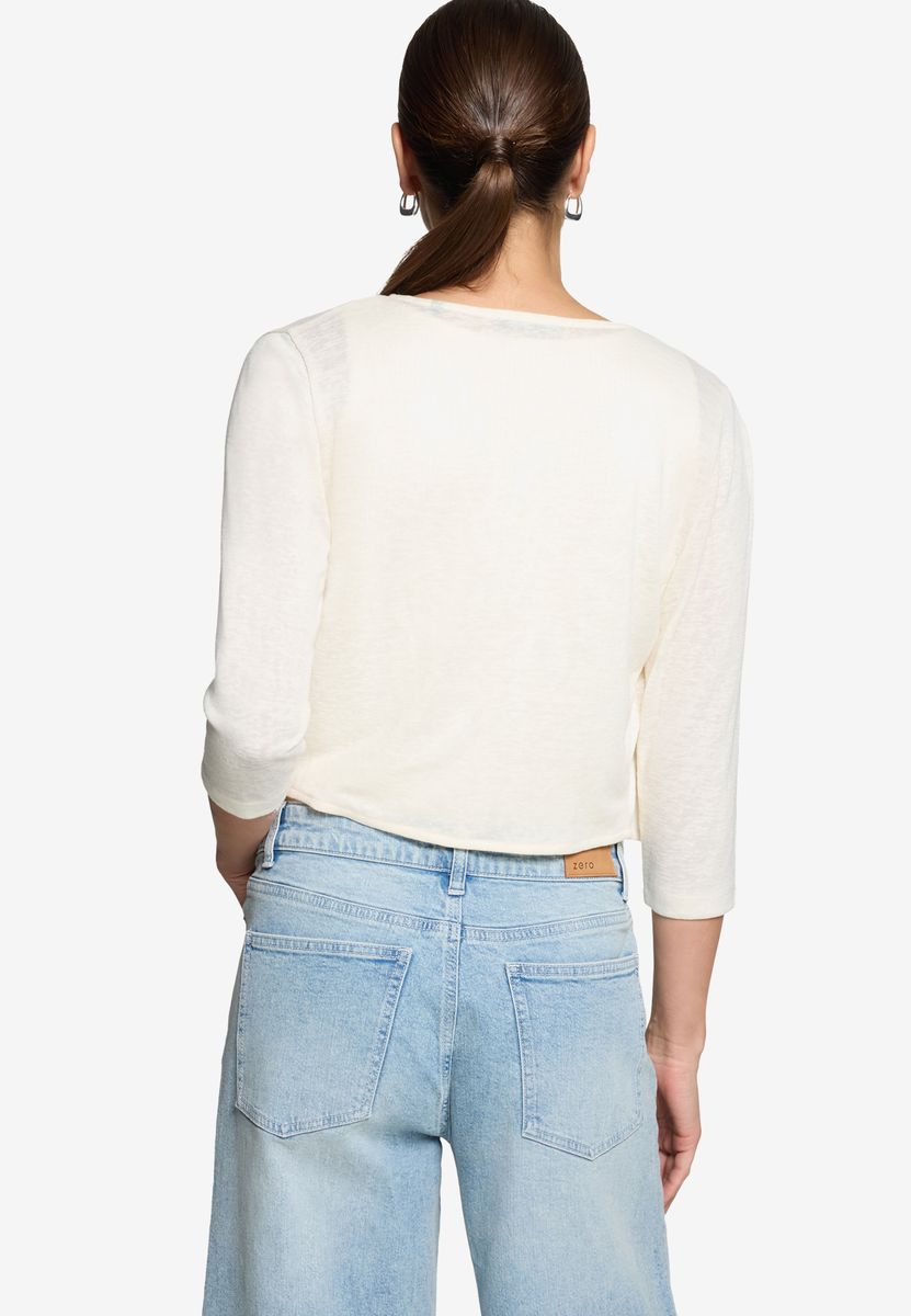 Kurzgeschnittener Bolero mit Bindedetail