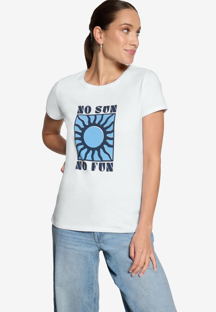 Grafik-T-Shirt mit Sonnen-Print