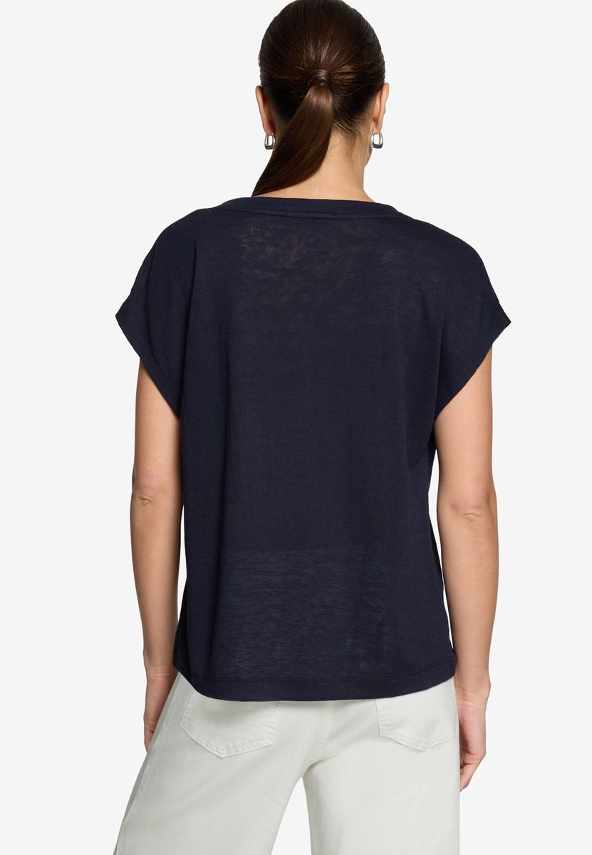 Lockeres T-Shirt mit V-Ausschnitt