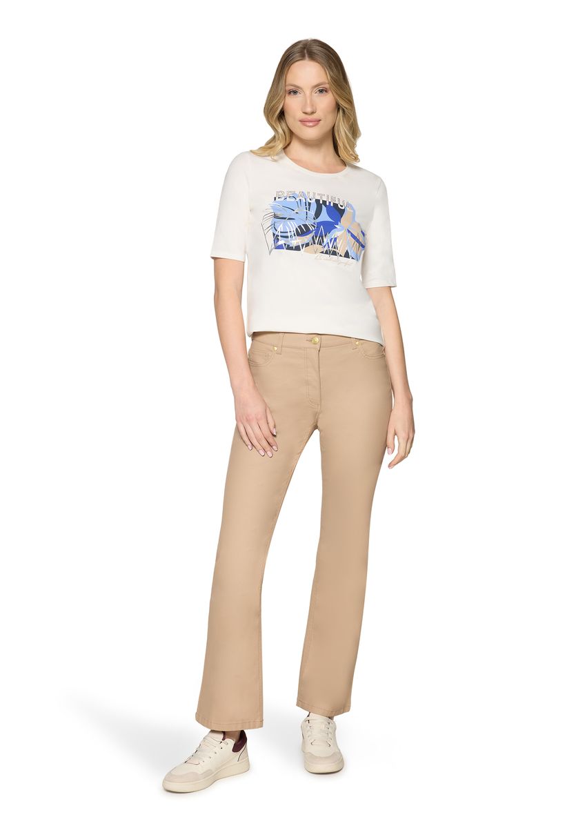 T-Shirt mit abstraktem Glitzer-Print