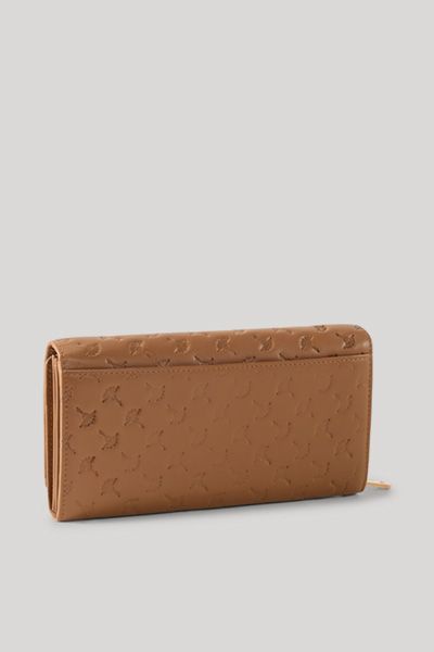 Leder-Geldbörse mit Kornblumen-Prägung